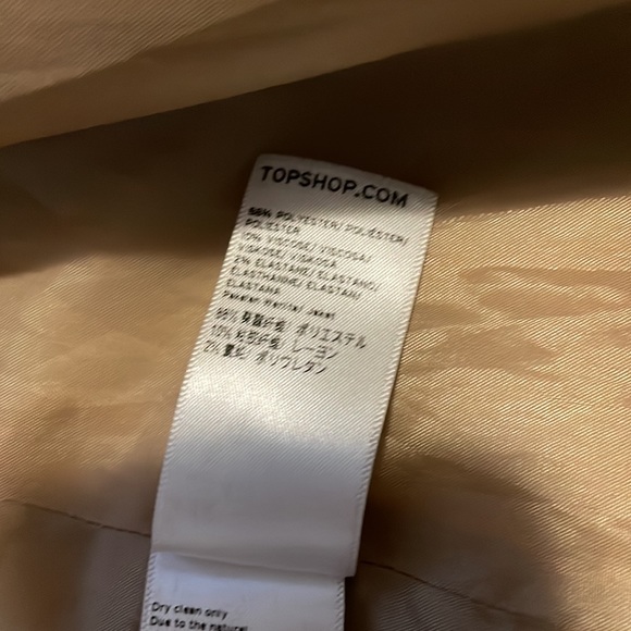 Topshop womens camel winter coat - size 8 tall - Picture 11 of 11